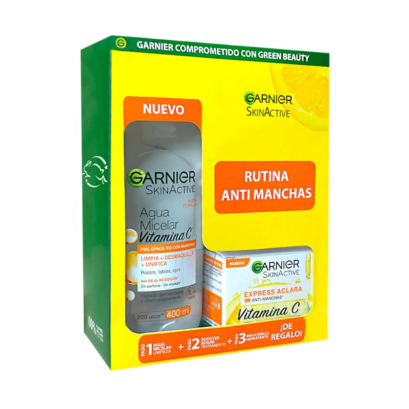 Pack Garnier Agua Micelar + Crema Express + Mascarilla