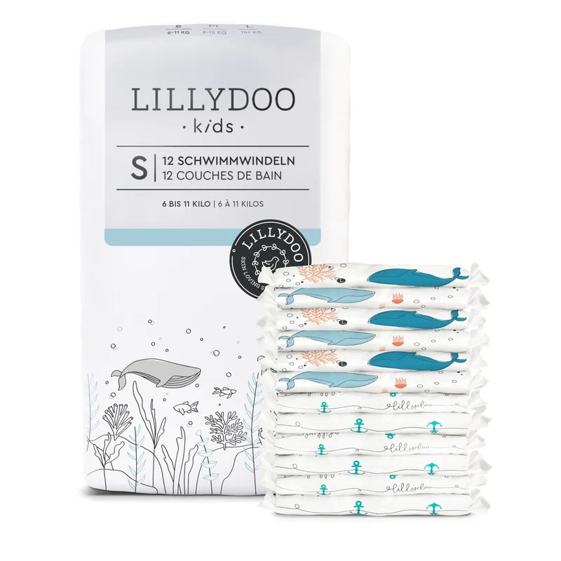 Deal: LILLYDOO Schwimmwindeln Größe S - Ahoy, Little Sailor & Blue Whales Swim Deep