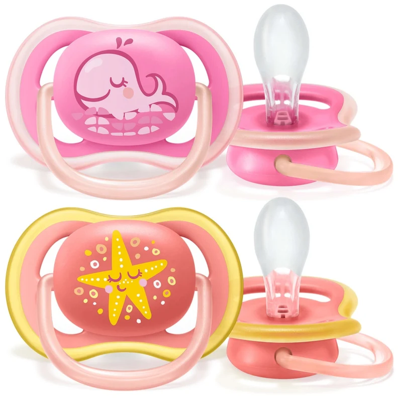 Philips Avent 2 chupetes ultra air decorados 6-18 meses niña