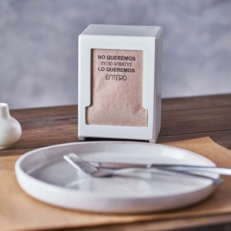 Mini Servilletas Ecológicas con Ecofrases Motivadoras 17x17cm