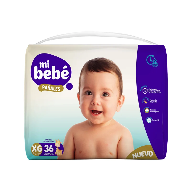 Pañal Mi Bebé Xg X 36 Unidades