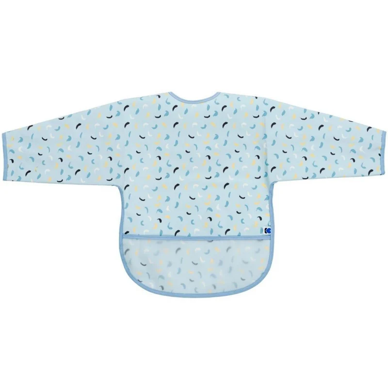 Babero con Mangas Long Sleeve Kikkaboo - Azul