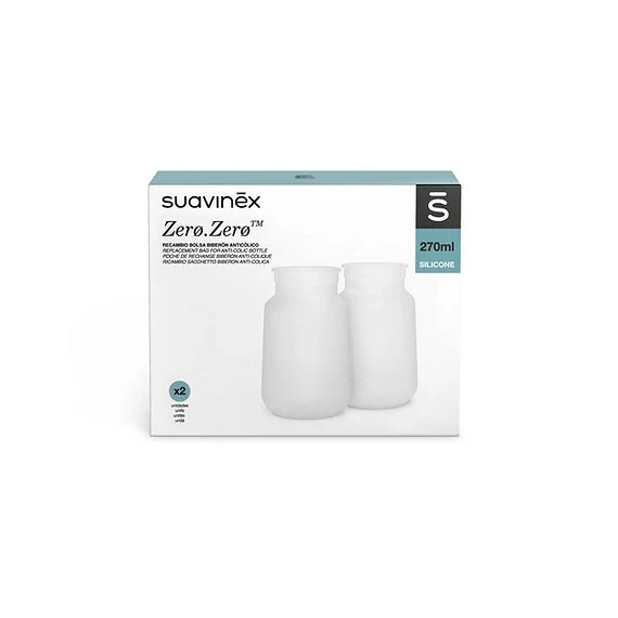 Bolsas De Recambio Para Biberon Zero 270ml 2pzas Suavinex Color Transparente