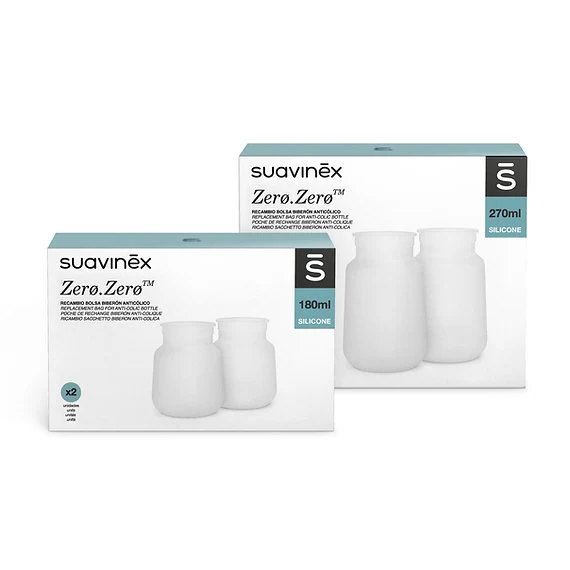 Bolsas De Recambio Para Biberon Zero 180ml 2pzas Suavinex Color Transparente