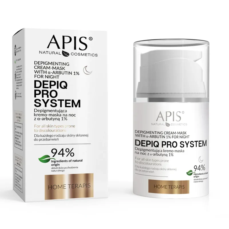 Crema-mascarilla despigmentante de noche con α-Arbutina 1%, 50 ml