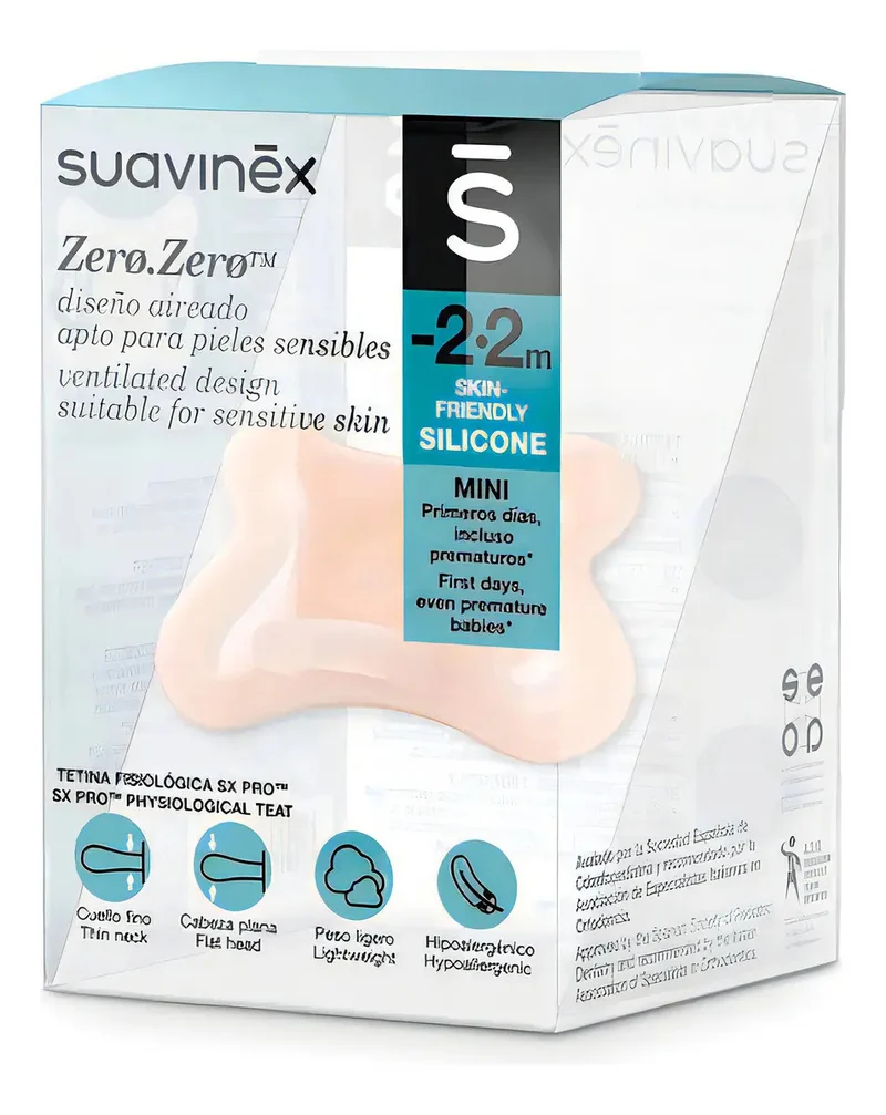 Chupete Fisiológico Silicona RN 0 a 2 Meses Zero Zero Suavinex