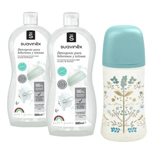 Pack 2 Detergentes para Mamaderas Suavinex + Mamadera