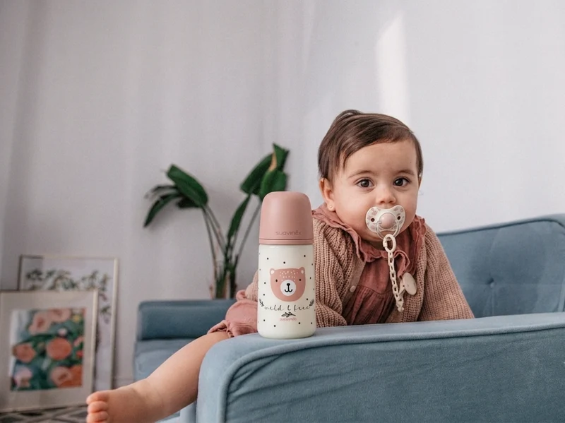 Mamadera SX PRO 270 ML 3-6M Oso Rosa - Suavinex