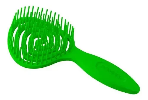 Cepillo Anti Frizz Pirulito Verde con Aroma Dompel
