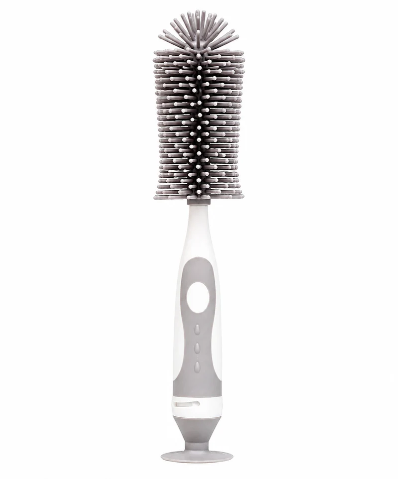 Cepillo Limpia Mamadera de Silicona Gris Buba