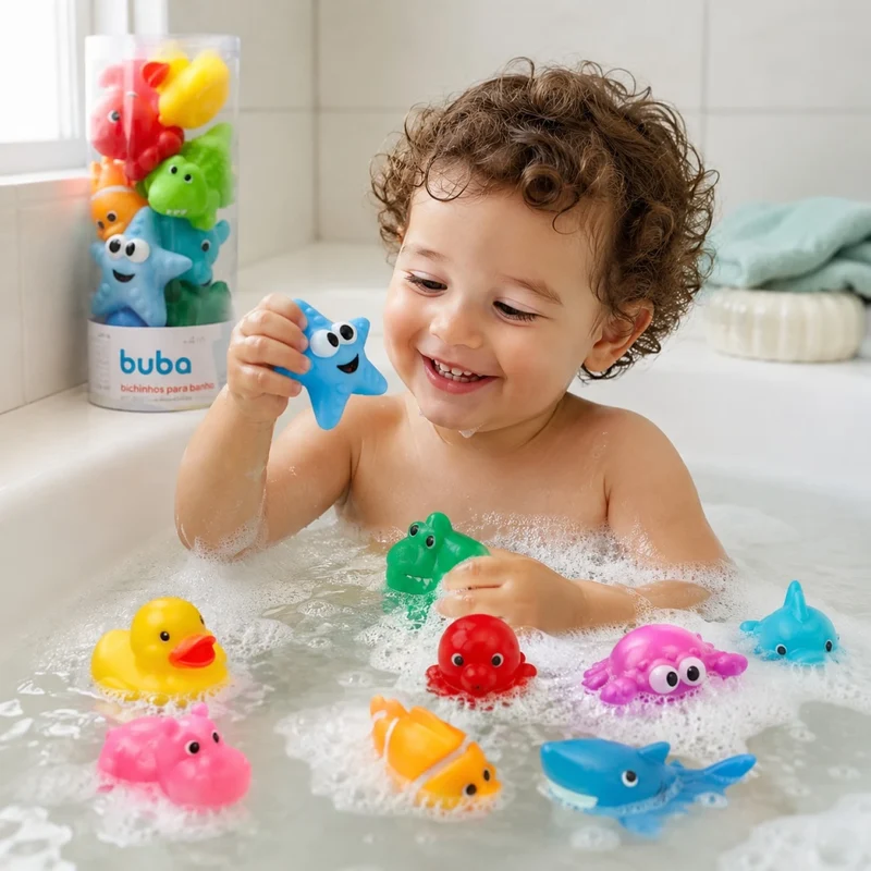 Juguete de Baño Animales en Tubo Buba - 10 unidades