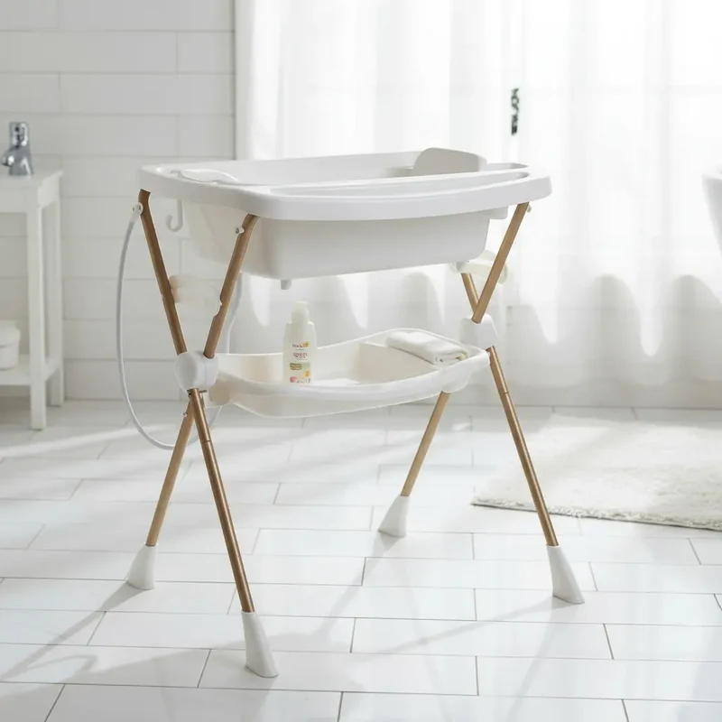Bañera Para Bebé Con Soporte Plegable Burigotto