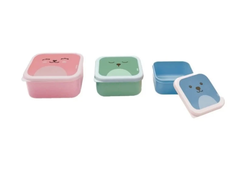 Set x3 Tupper Oso Buba - Rosa