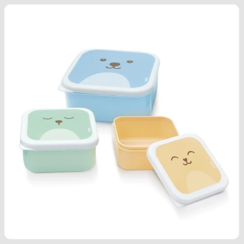 Set x3 Tupper Oso Buba - Celeste