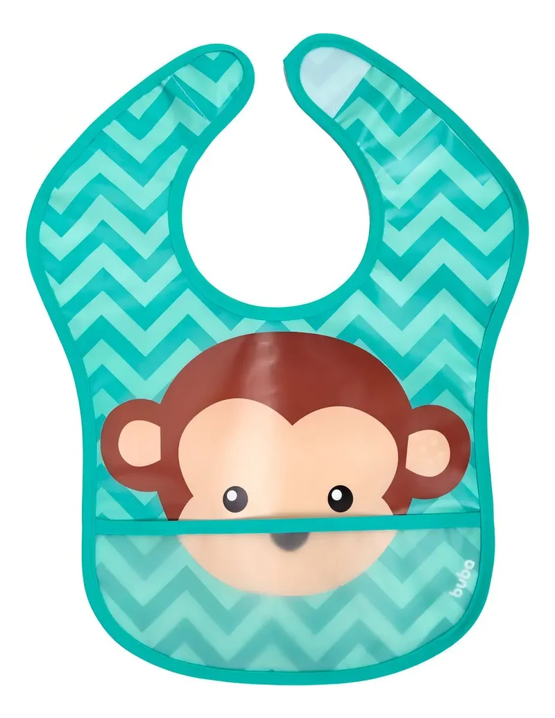 Babero Impermeable con Bolsillo y Velcro Buba - Mono