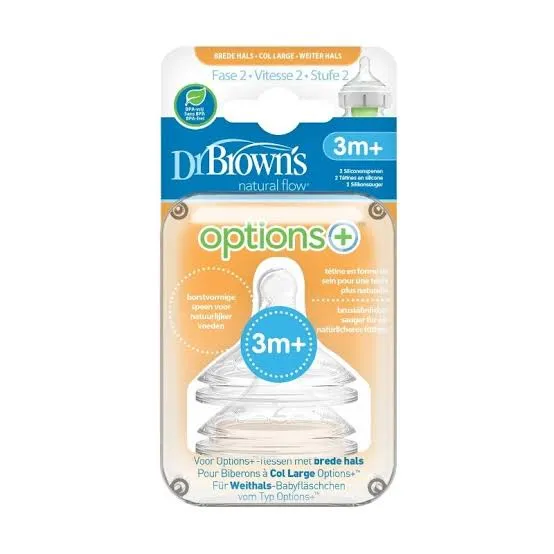 DR BROWNS TETINA BOCA ANCHA 3M+ WN2201
