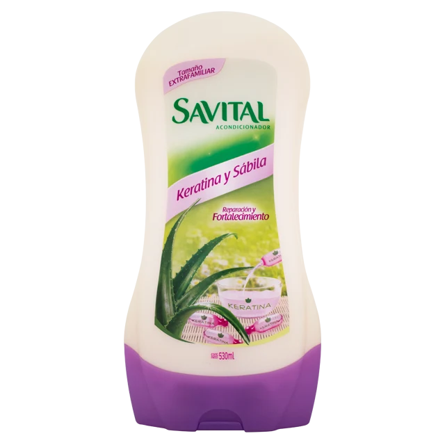SAVITAL ACONDICIONADOR KERATINA Y SABILA x530ml