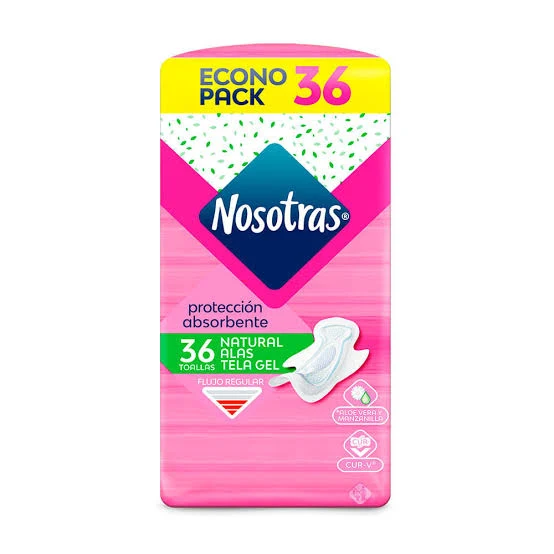 NOSOTRAS TOALLA HIGIENICA NATURAL x36unid