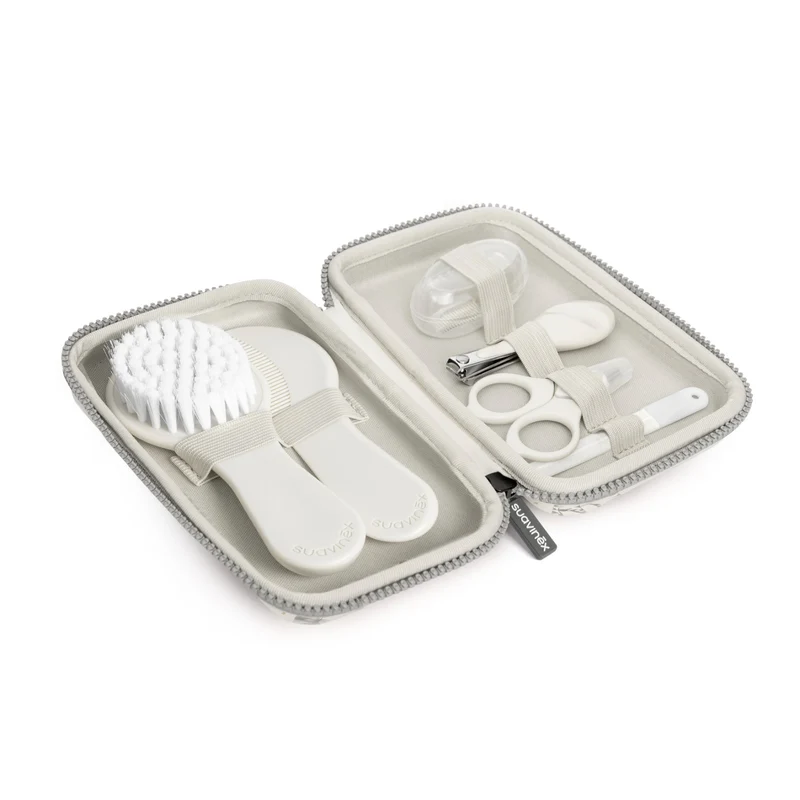 Set Higiene Y Cuidado Diario Bebés +0m Suavinex De 6 Piezas Color Gris
