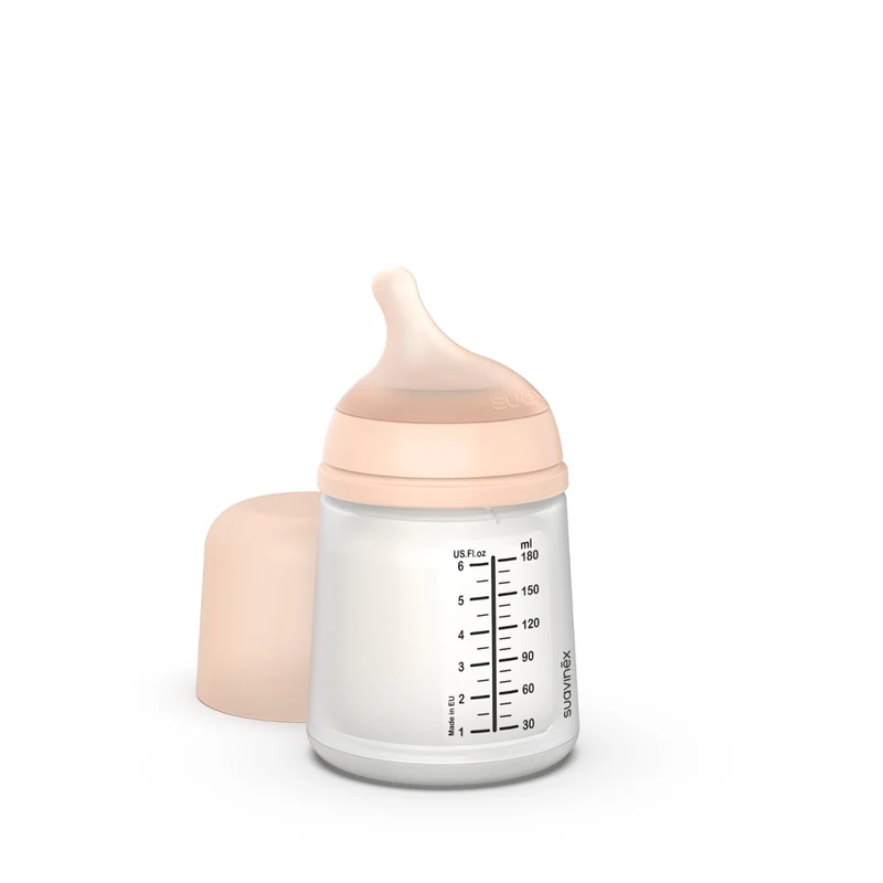 Mamadera Suavinex Anticólico Zero Zero 0+Meses Silicona - 180ml BPA