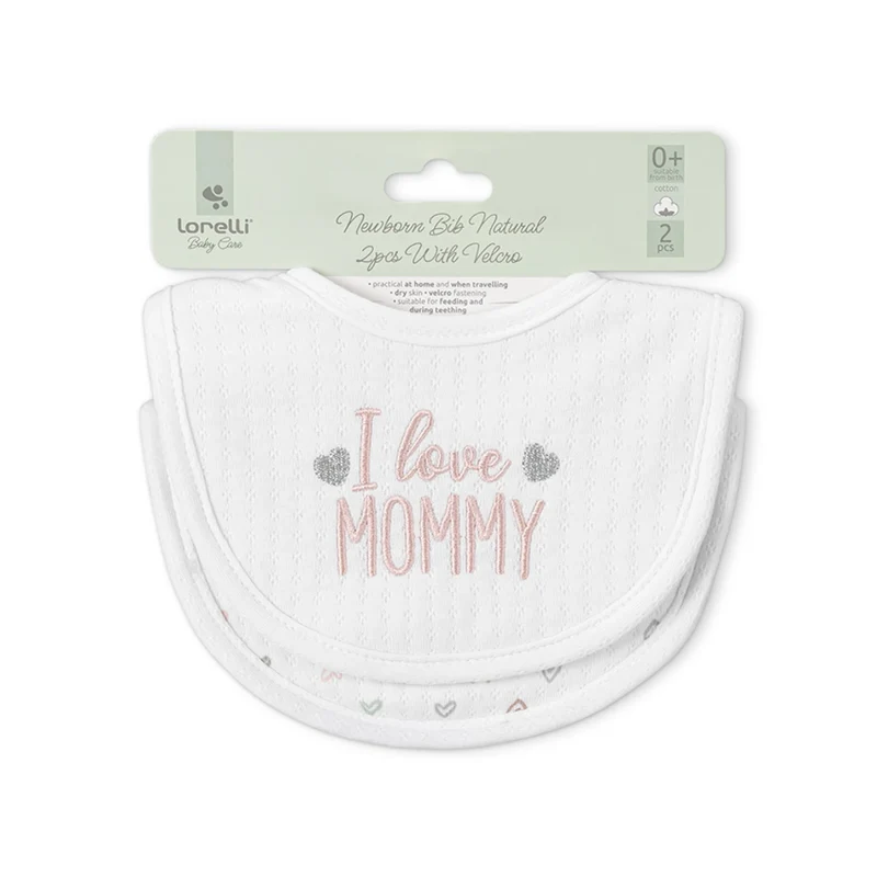 Set 2 Baberos Muselina Lorelli - Rosa