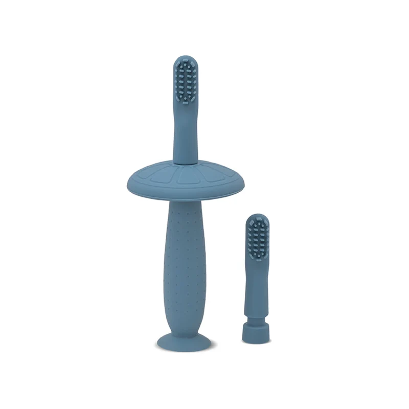 Cepillo Dental de Silicona Con tope + Repuesto Lorelli - Azul