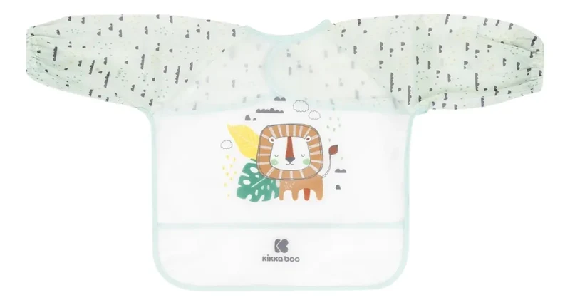 Babero con Mangas Impermeable Kikkaboo - Savanna Verde
