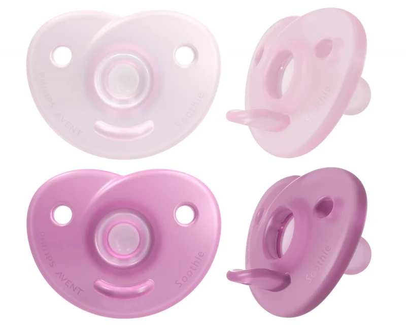 Philips Avent 2 chupetes Soothies 100% silicona 0-6 meses niña