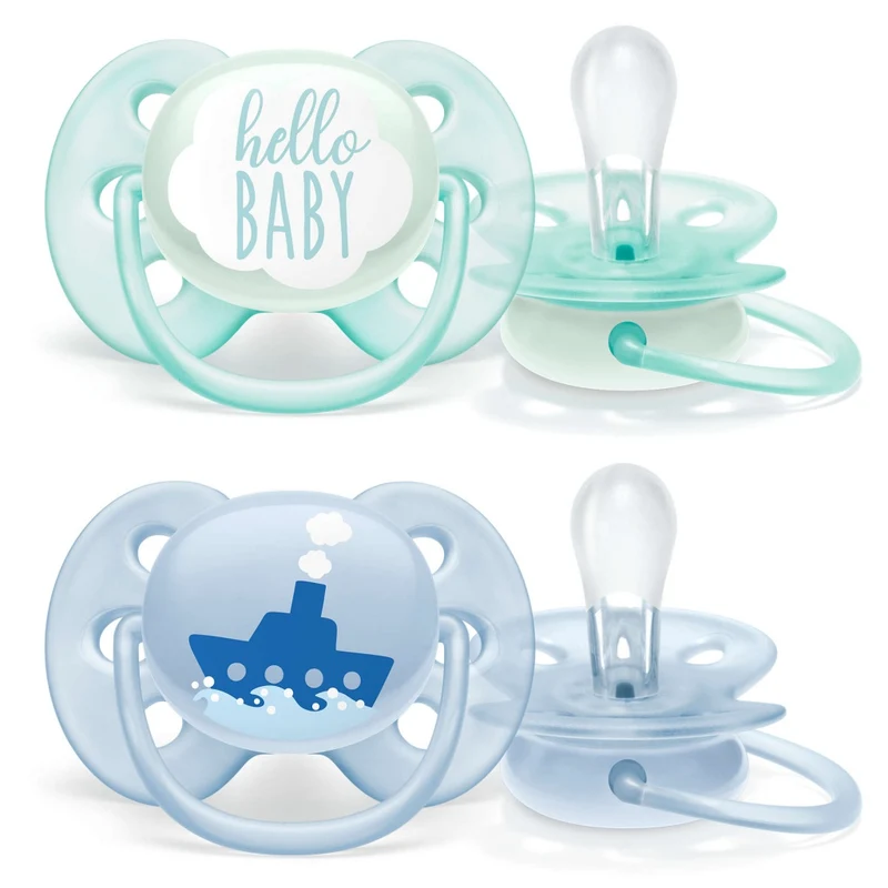 Philips Avent 2 chupetes ultra soft decorados 0-6 meses niño