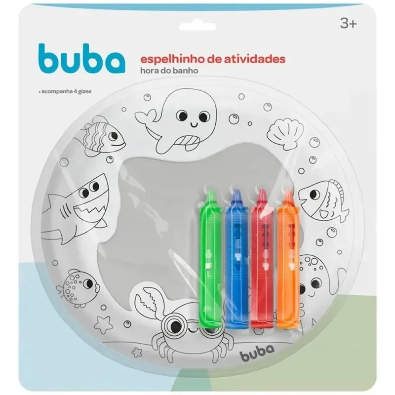 Espejo de actividades para Baño con Crayolas - Buba