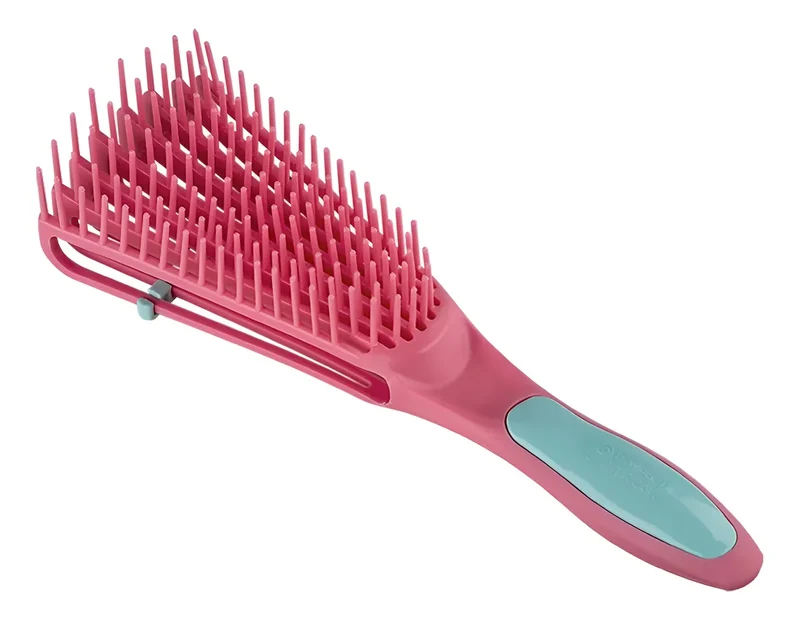 Cepillo para Cabello Rizado Desenredante Dompel Caracol Rosa