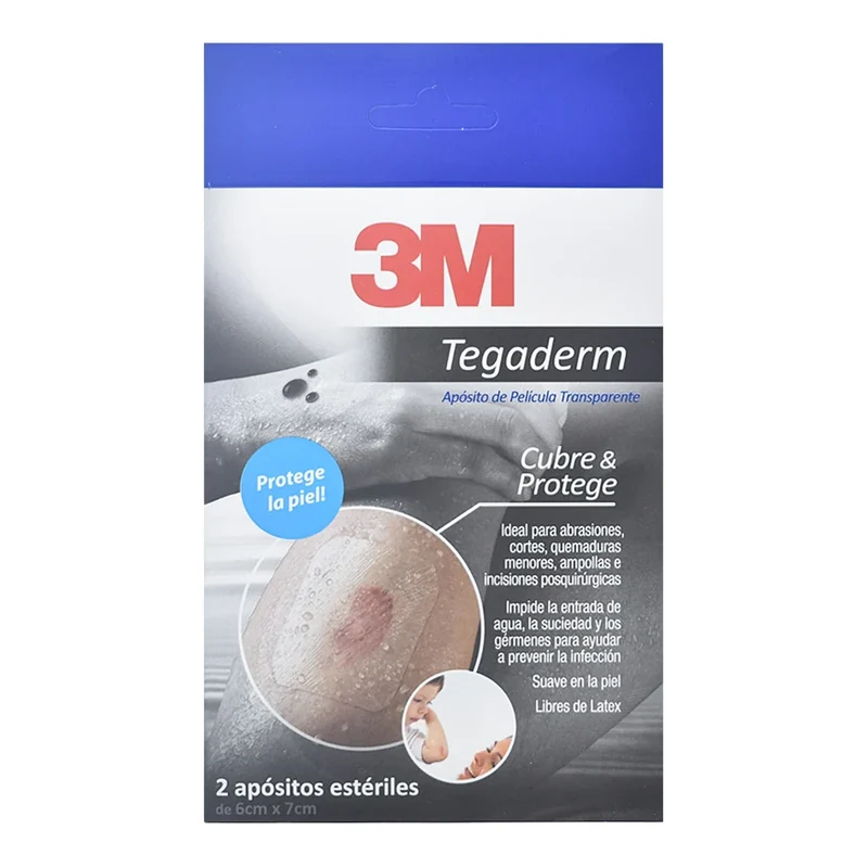 Apósito Transparente Parche Adhesivo 3m Tegaerm 6x7cm - 2 Unidades