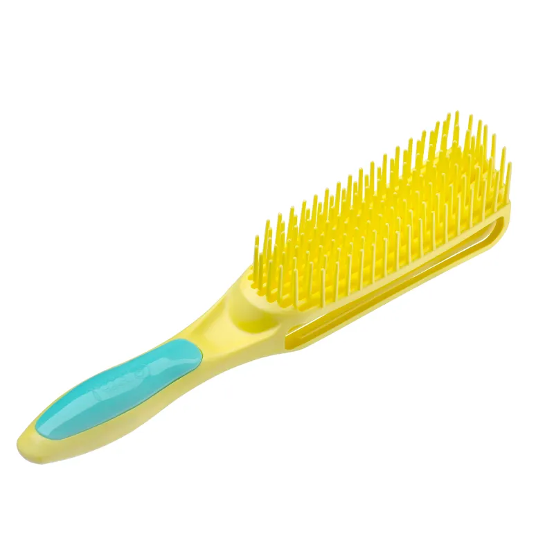 Cepillo para Cabello Rizado Desenredante Dompel Caracol Amarilo