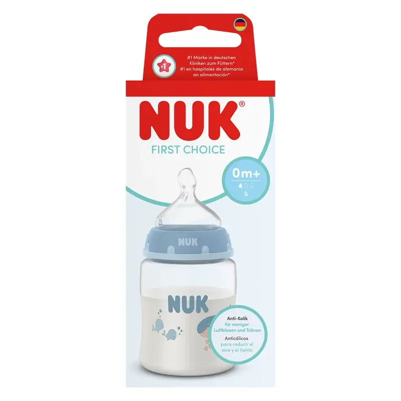 NUK First Choice+ Biberón 150 ml Tetina S 0m+ Ballena