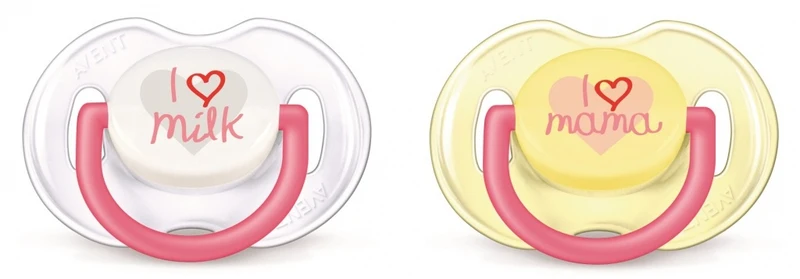 Philips Avent chupete decorado I Love niño 0-6M 2 unidades