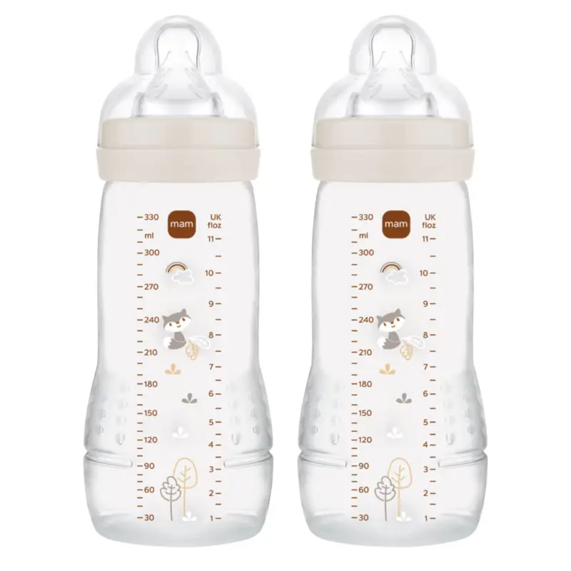 Mam Baby Biberón Easy Active Neutro Brillante, 2X330Ml