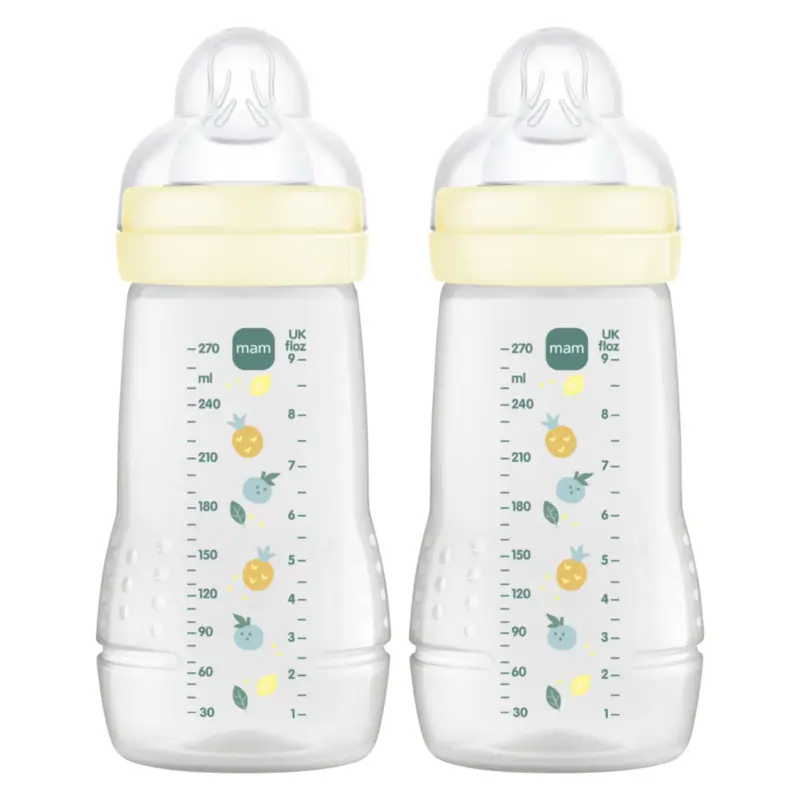 Mam Baby Biberón Easy Active Neutro Brillante, 2X270Ml