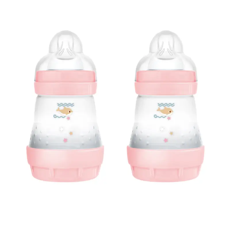 Mam Baby Biberón Easy Start Anticólico Rosa Brillante, 2X160Ml