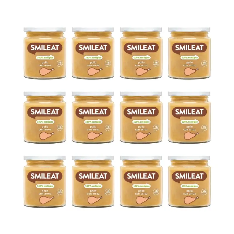 Smileat Tarrito Pollo con Arroz 230 g, pack 12