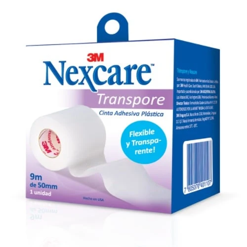 Cinta Leuco Transpore 3M Nexcare - 2.5 cm x 9 m