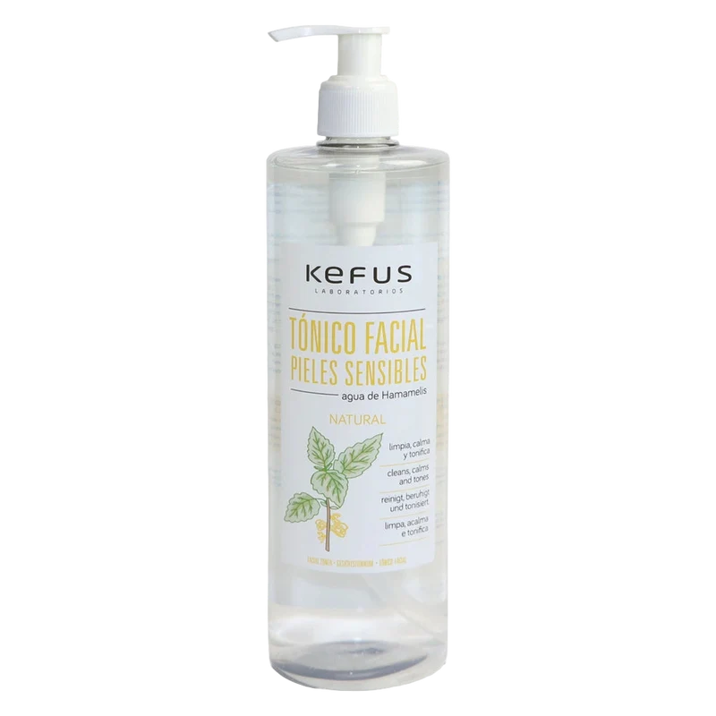 Tónico facial de Agua de Hamamelis pieles sensibles 500 ml
