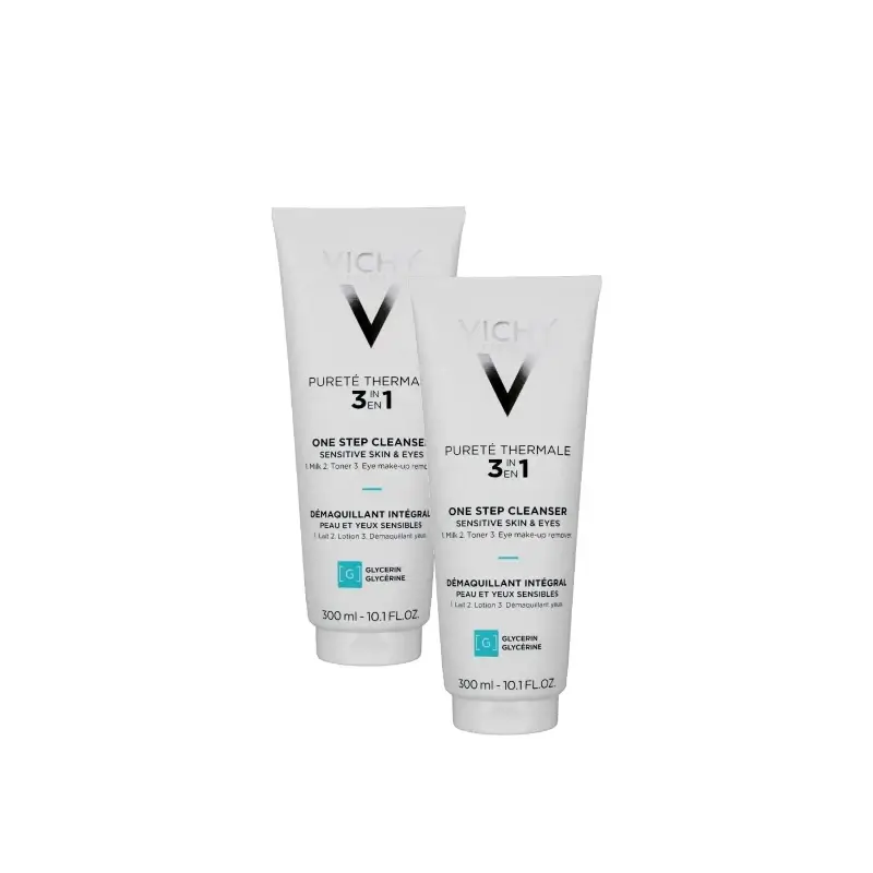 Vichy Pureté Thermale Desmaquillante Integral 3 En 1 300 Ml, pack 2