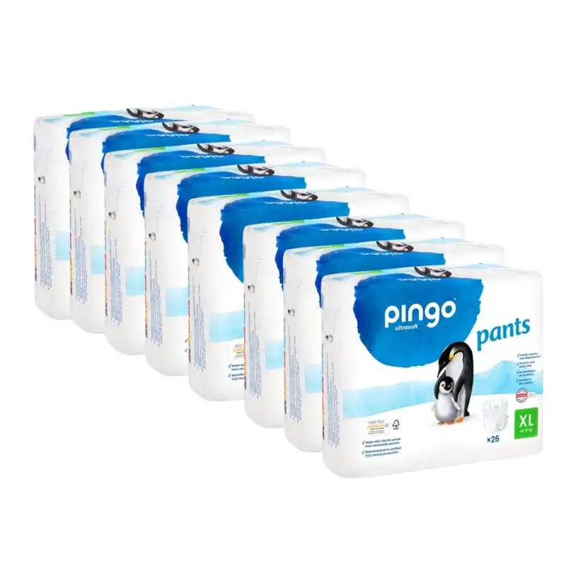 Pingo Pañal Braguitas Ecológicas Talla 6 (16 Kg+), 8X26 Unidades