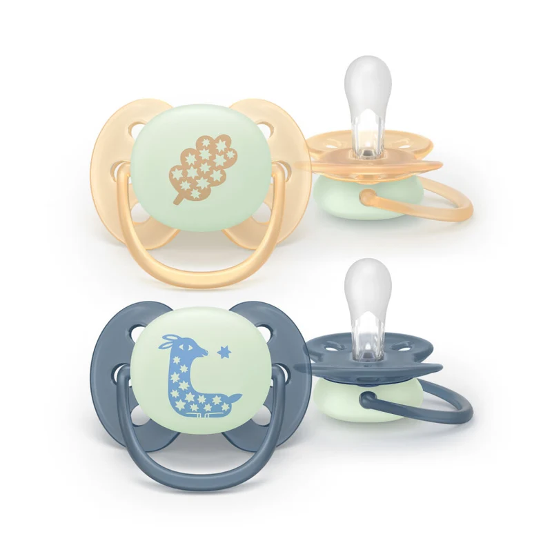 Philips Avent Chupetes Ultra Soft nocturnos 6-18 m niño 2 uds