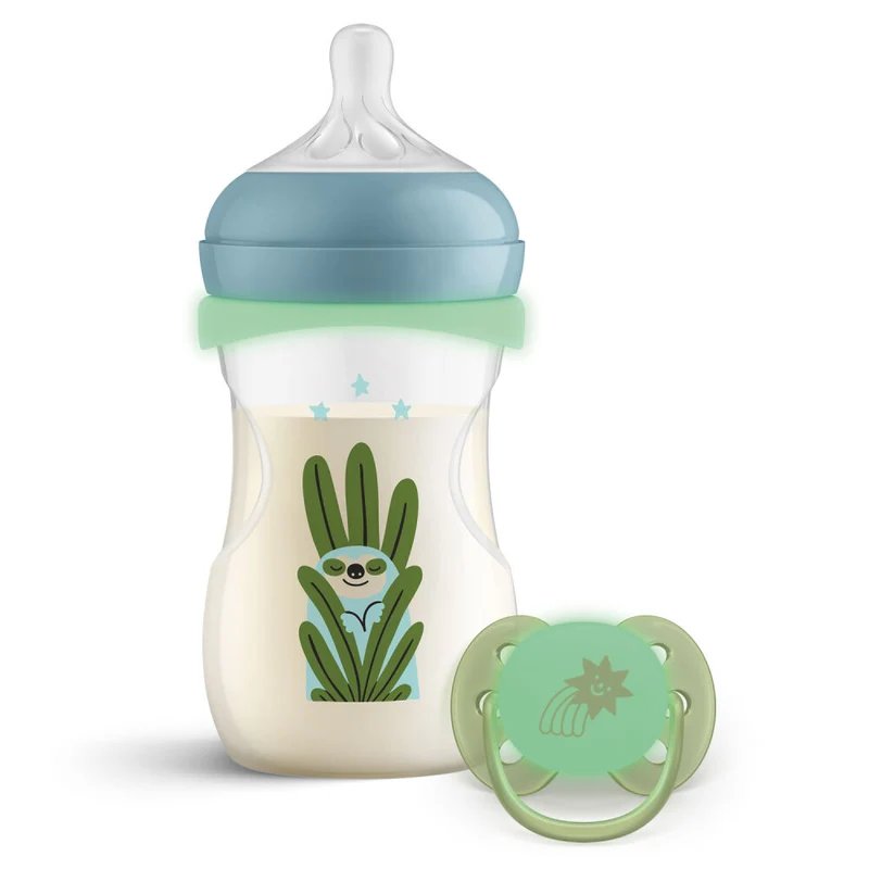 Philips Avent PACK Natural Response Nocturno (1biberón 260ml + 1 chupete ultra air nocturno 0-6m)