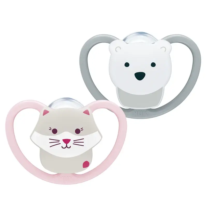 NUK Perfect Match Air Silicone Dummy T3 18–36 months Cat/Polar Bear, 2 pcs