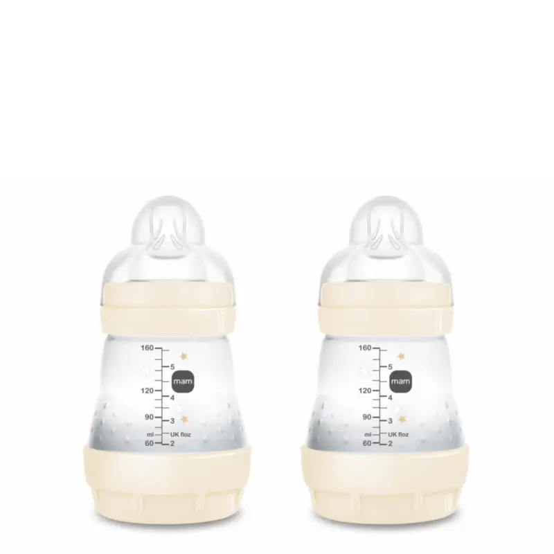 Mam Baby Easy Start Neutral Anti-Colic Bottle Glossy, 2X160Ml