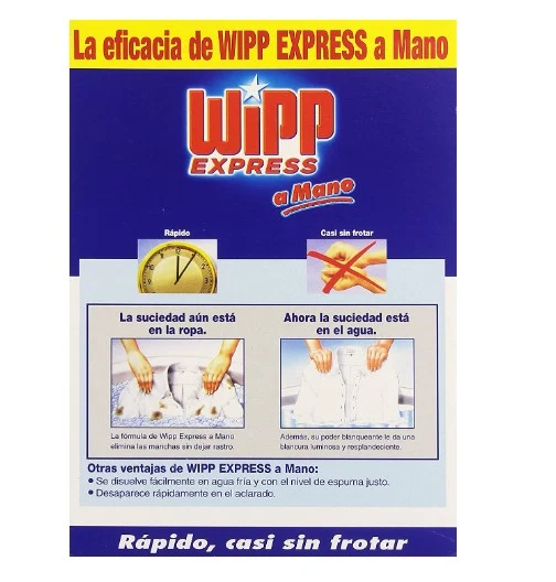 Wipp Express Detergente en Polvo para Lavado a Mano 400G