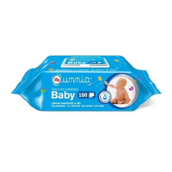 Ifa Unnia Toallitas Húmedas Baby 100 Unidades - Cuidado Suave y Eficaz para tu Bebé