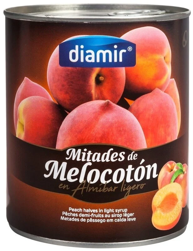 Diamir Mitades de Melocotón en Almíbar Ligero 840G